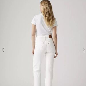 Levi’s Ribcage Straight White Jeans